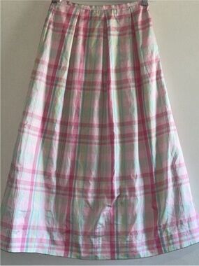 Hartstrings Vintage Girls Size 8 Pink Plaid A-Line Skirt